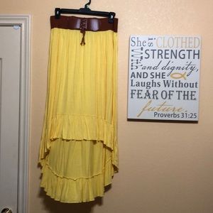 Canary yellow skirt